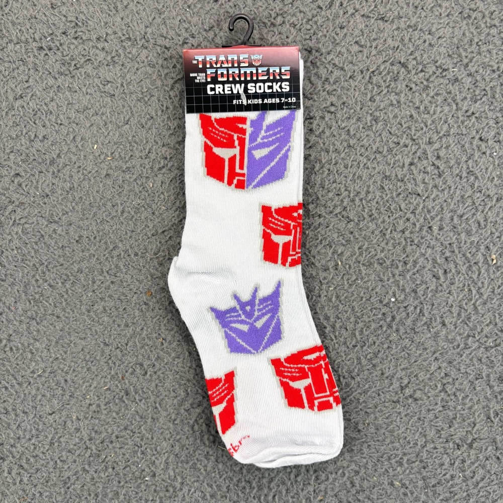 Transformers Kids Crew Socks Ages 7-10 Autobots Decepticons Odd Sox‎ DT-40829KCS